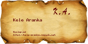Kele Aranka névjegykártya
