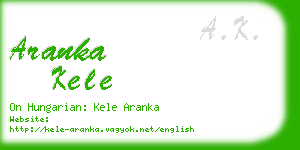 aranka kele business card